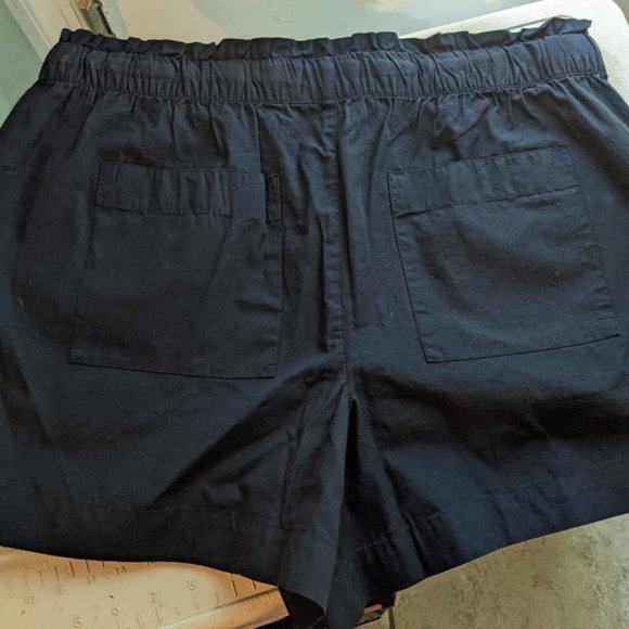 Loft Outlet Shorts Mid Rise 4'' Drawstring Waist Dark Blue 4-Pockets NEW! - Picture 4 of 7